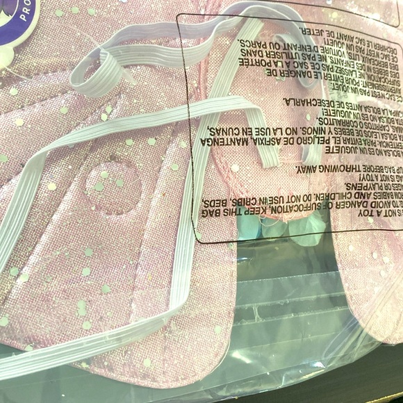 NWT [Halloween Costumes] Pink Sparkle Floral Fairy Wings Halloween Child Size 3+ - Picture 5 of 5